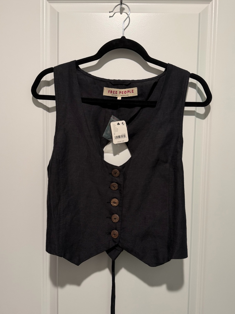 Free People Linen/Cotton Vest